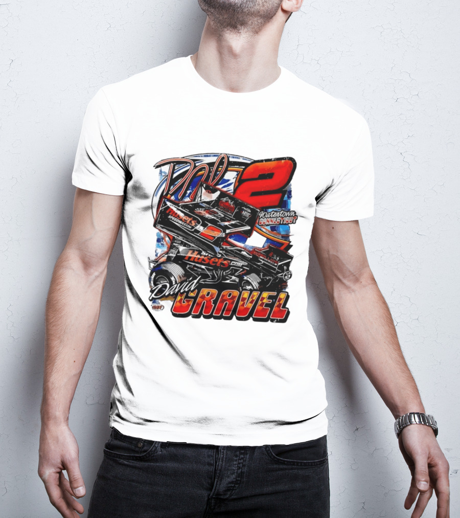 David Gravel Big Game Motorsports Sprint Car 2 Watertown Connecticut Huset's Speedway NOS T-Shirt