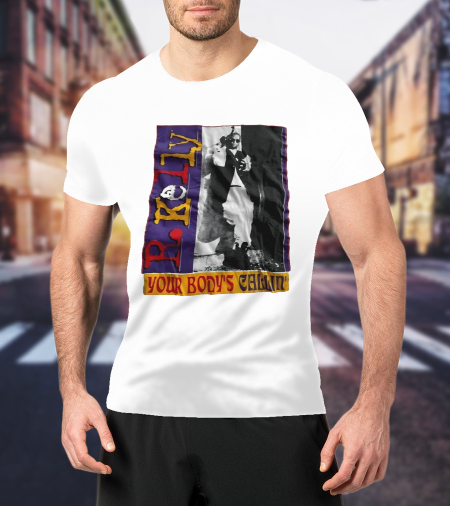 R Kelly Your Body's Callin' Vintage Style Avec Photo Iconique Et Couleurs Vives T-Shirt