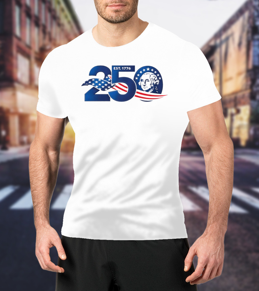 George Washington 250th Anniversary EST 1776 USA Patriot T-Shirt