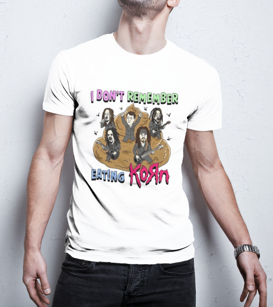 I Don't Remember Eating KoRn Band Parody Cartoon Characters T-Shirt