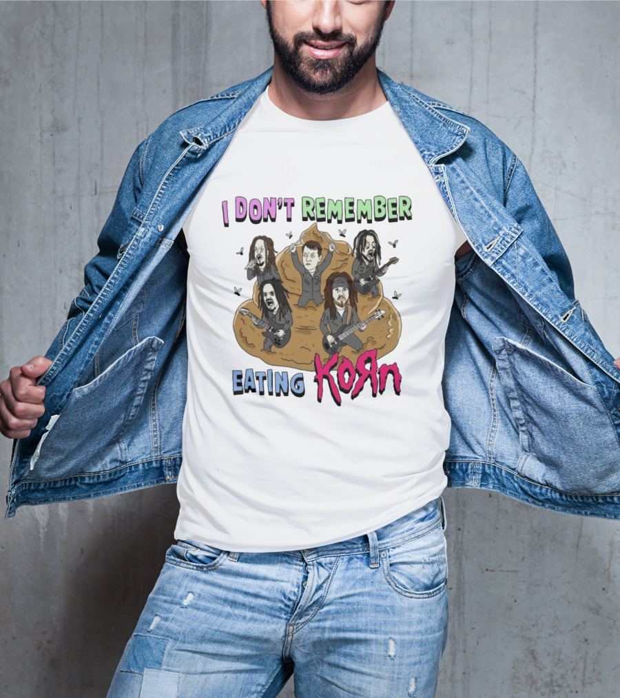 I Don't Remember Eating KoRn Band Parody Cartoon Characters T-Shirt