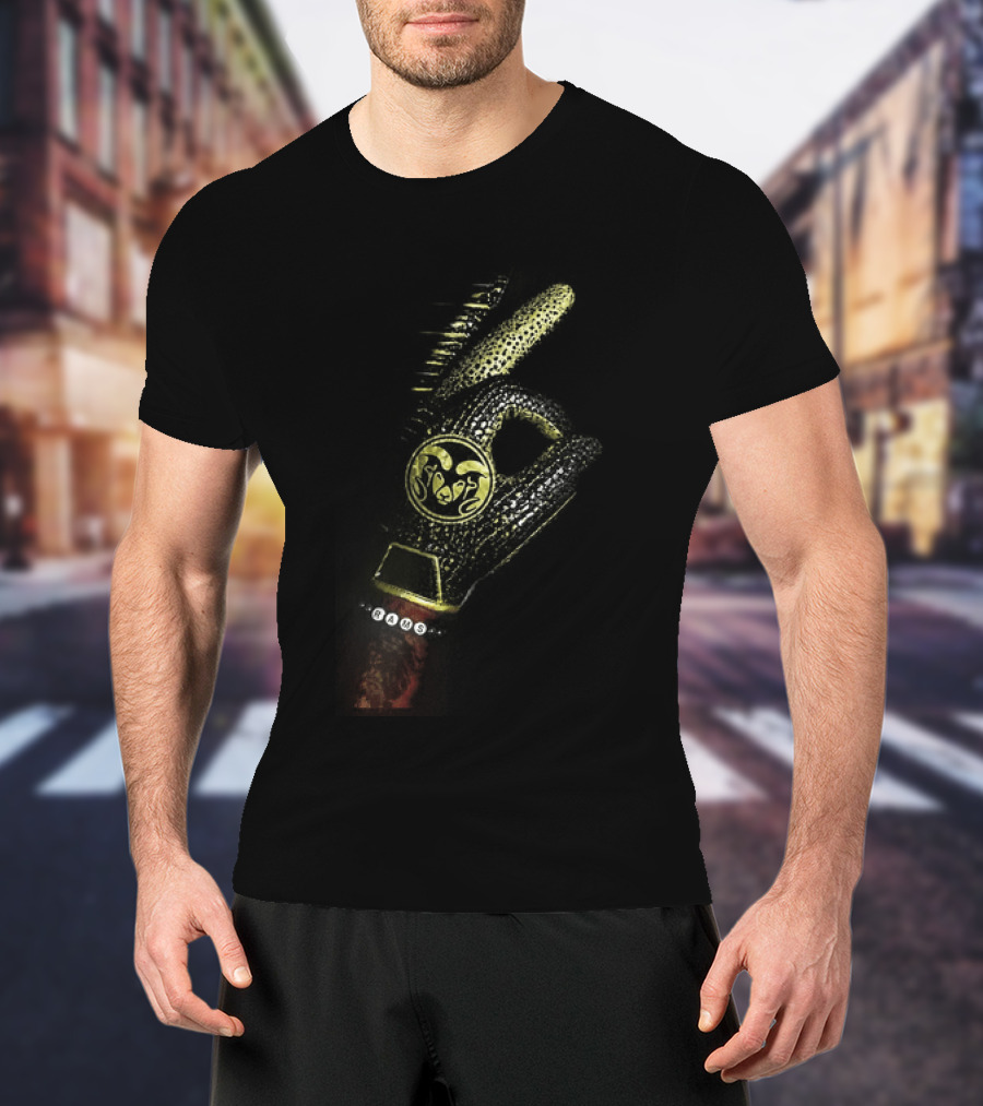 Drake Iceman Colorado State Rams Diamond Chain Six God Hand Gesture T-Shirt