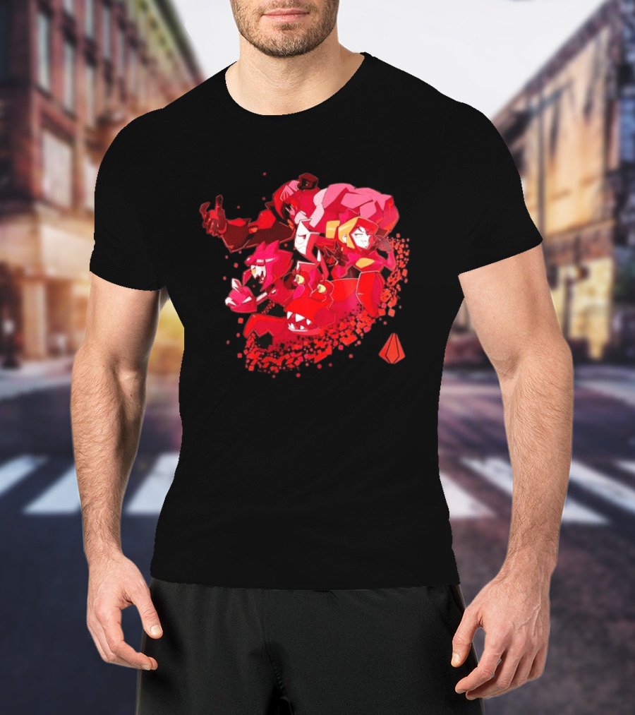 Syntax Gameoverse Characters Explosion Video Game T-Shirt
