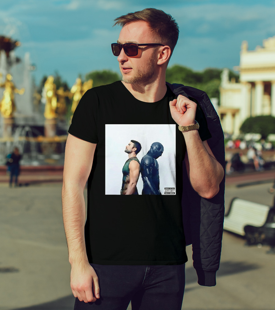 The Deep And Black Noir The Boys Parental Advisory Iconic Character Duo T-Shirt