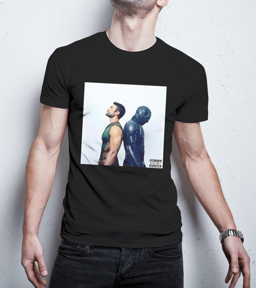 The Deep And Black Noir The Boys Parental Advisory Iconic Character Duo T-Shirt