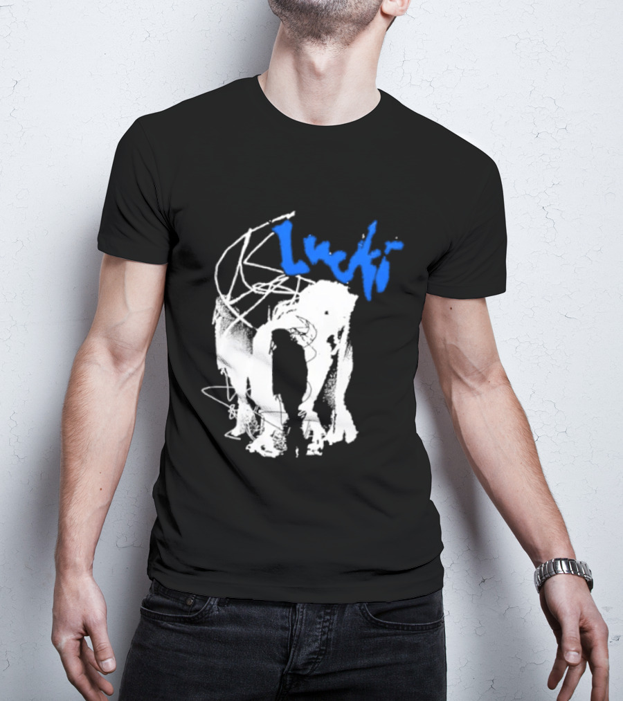 Lucki Alt Heavy Metal Style White Abstract T-Shirt
