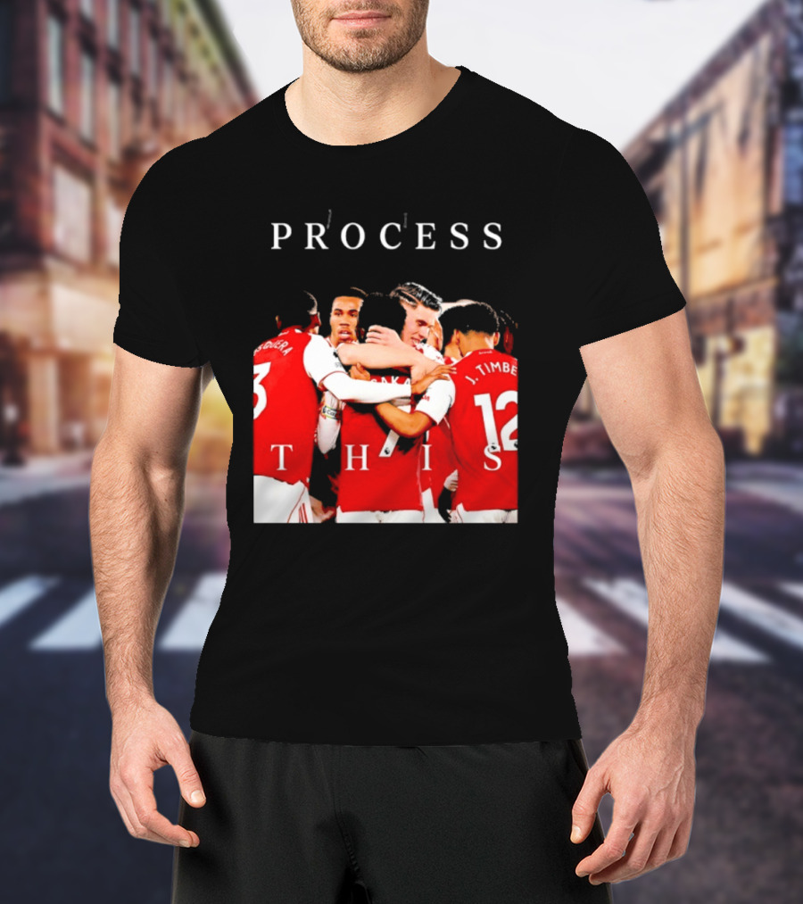 Arsenal FC Process This Team Celebration T-Shirt