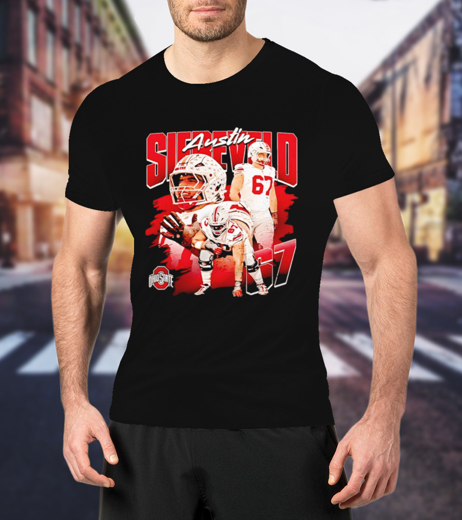 Austin Siereveld 67 Ohio State Buckeyes Football Player T-Shirt
