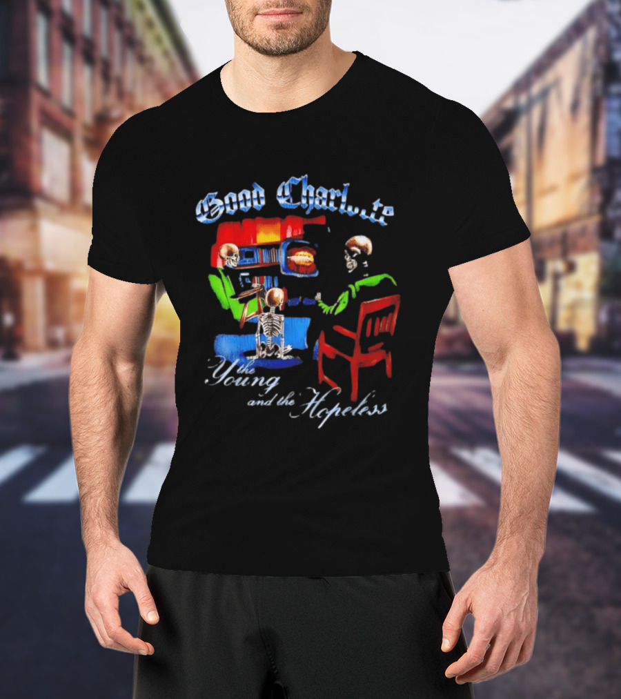 Good Charlotte Young And The Hopeless Album Cover Skeleton T-Shirt