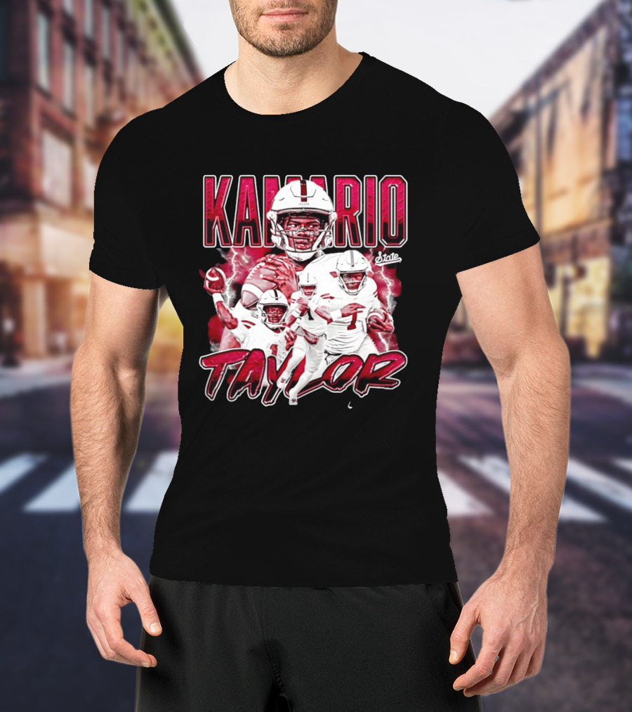Mississippi State Bulldogs KaMario Taylor Number 1 Football State T-Shirt