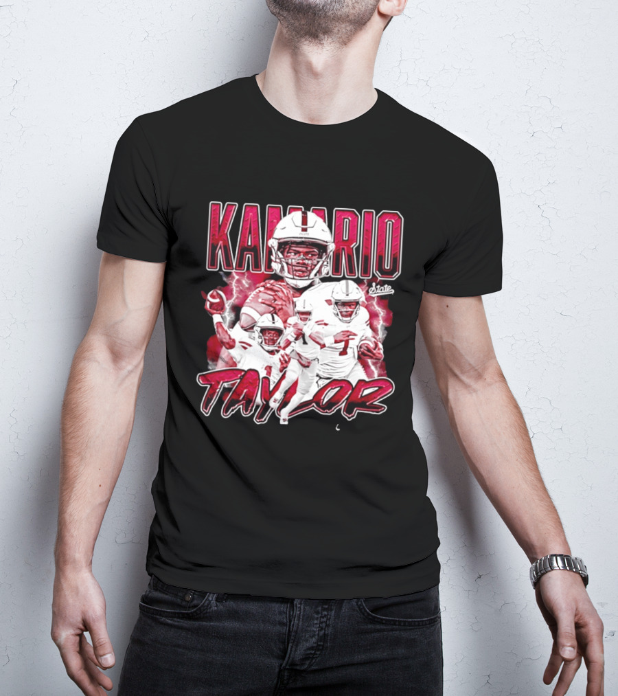 Mississippi State Bulldogs KaMario Taylor Number 1 Football State T-Shirt