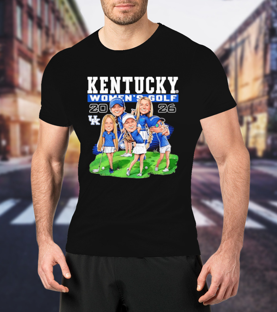 Kentucky Wildcats Women's Golf 2026 Caricature Team Players T-Shirt