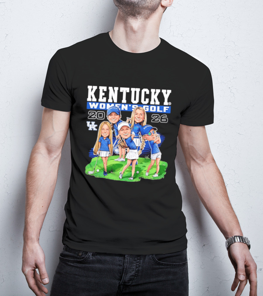 Kentucky Wildcats Women's Golf 2026 Caricature Team Players T-Shirt