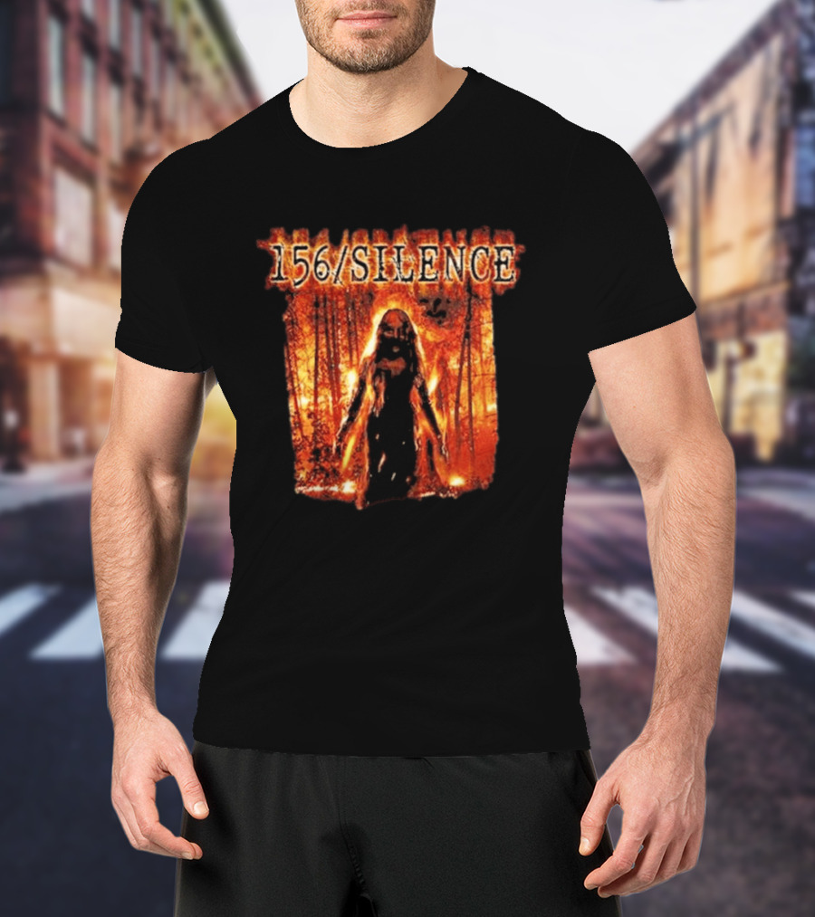 156 Silence Control Burns Fiery Forest Scene T-Shirt