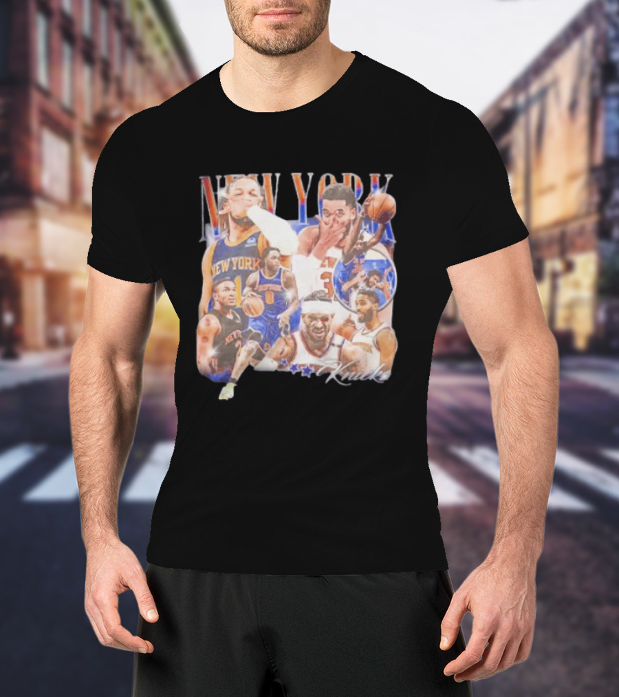New York Knicks Jalen Brunson NBA Stars Collage T-Shirt