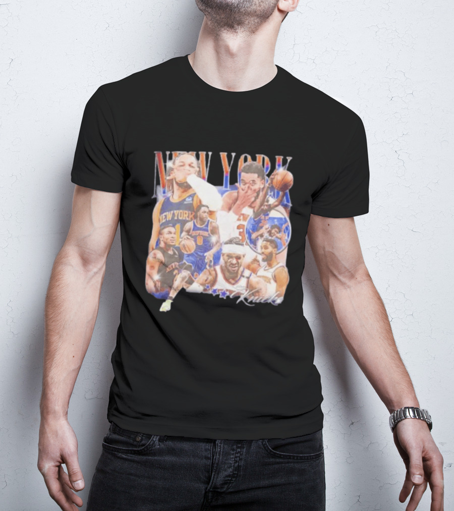 New York Knicks Jalen Brunson NBA Stars Collage T-Shirt