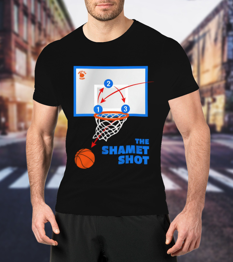 Knicks Fan School The Shamet Shot Diagram New York Knicks T-Shirt