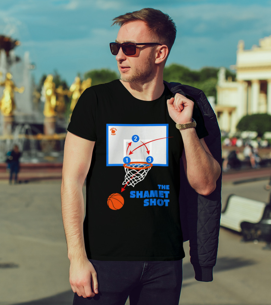 Knicks Fan School The Shamet Shot Diagram New York Knicks T-Shirt