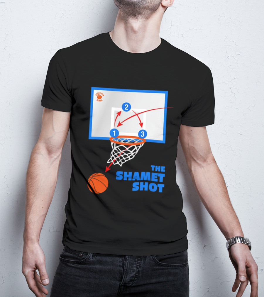 Knicks Fan School The Shamet Shot Diagram New York Knicks T-Shirt