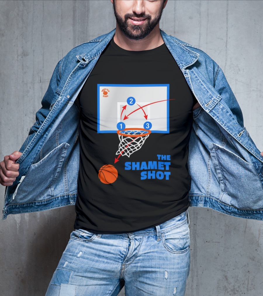 Knicks Fan School The Shamet Shot Diagram New York Knicks T-Shirt