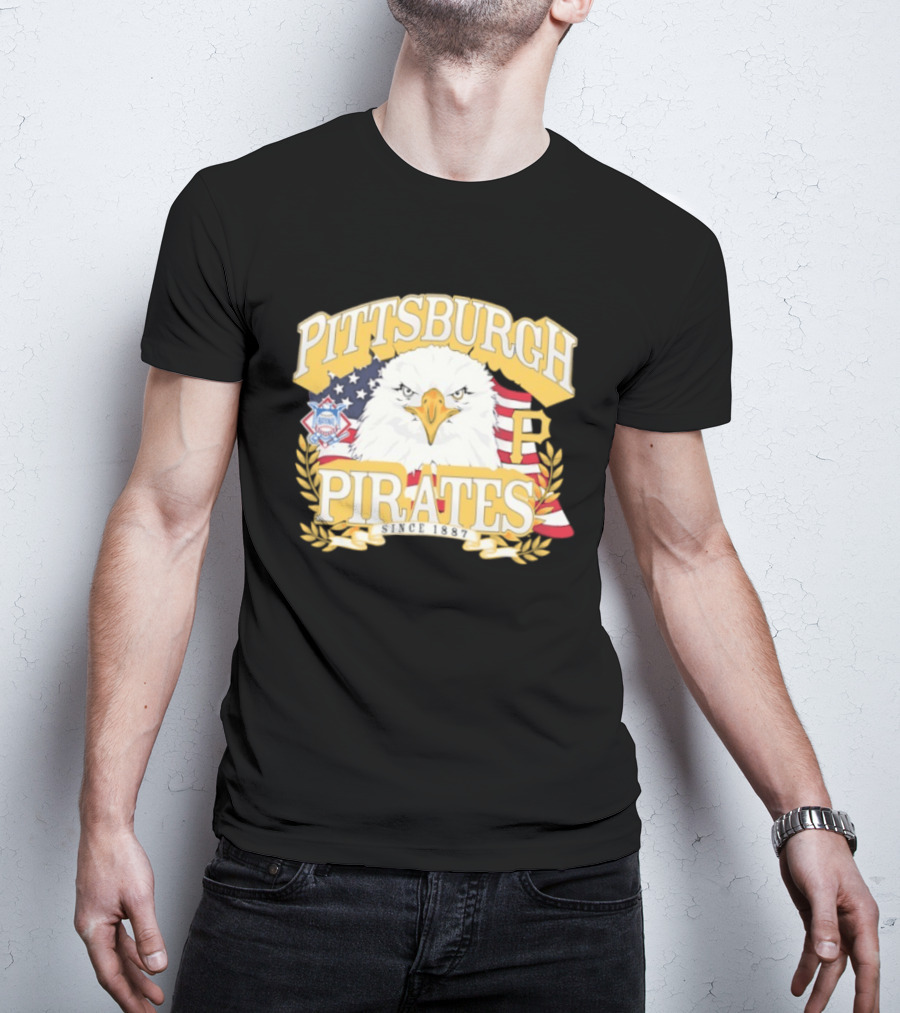 Pittsburgh Pirates National League Eagle America's 250th Anniversary Celebration T-Shirt