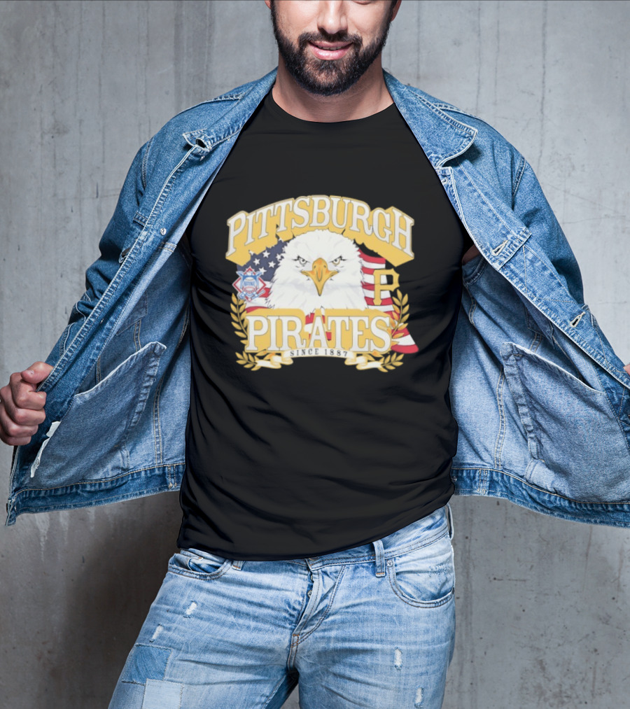 Pittsburgh Pirates National League Eagle America's 250th Anniversary Celebration T-Shirt