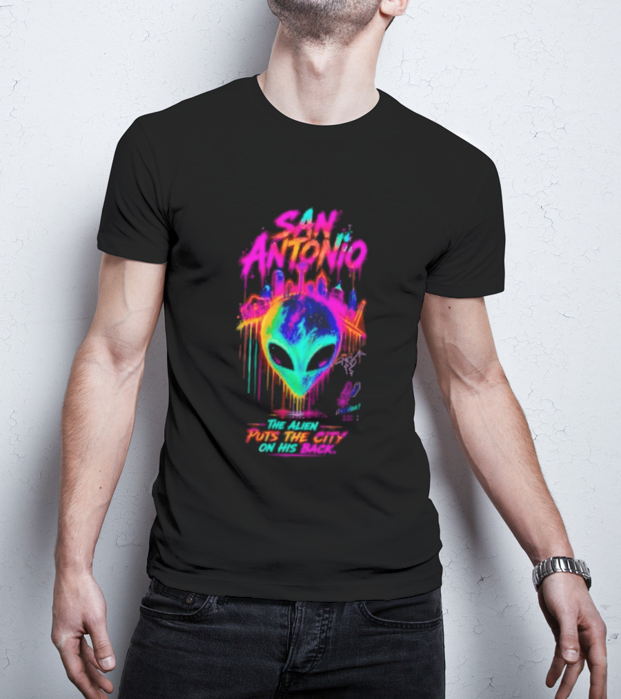 San Antonio Victor Wembanyama Alien Puts The City On His Back T-Shirt