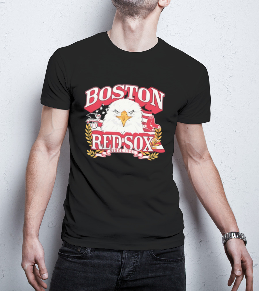 Boston Red Sox American League Eagle Patriotic Celebration Since 1901 T-Shirt