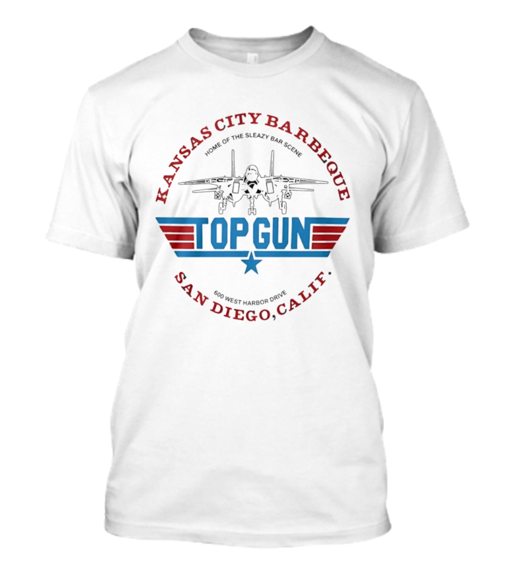 Kansas City Barbeque Top Gun Movie Filming Location San Diego Home Of The Sleazy Bar Scene T-Shirt