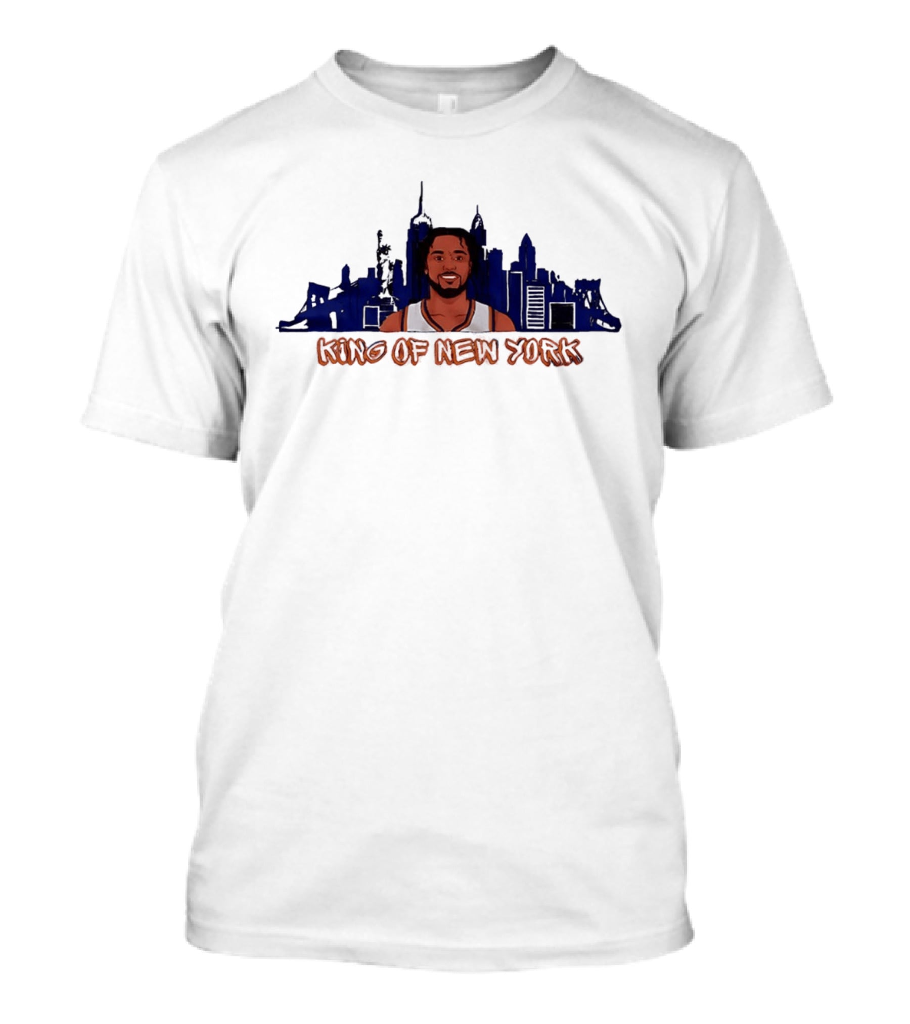 Jalen Brunson King Of New York Knicks Skyline NBA T-Shirt