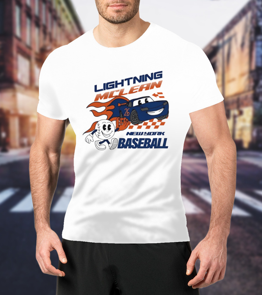 Lightning McLean 26 New York Baseball Players T-Shirt