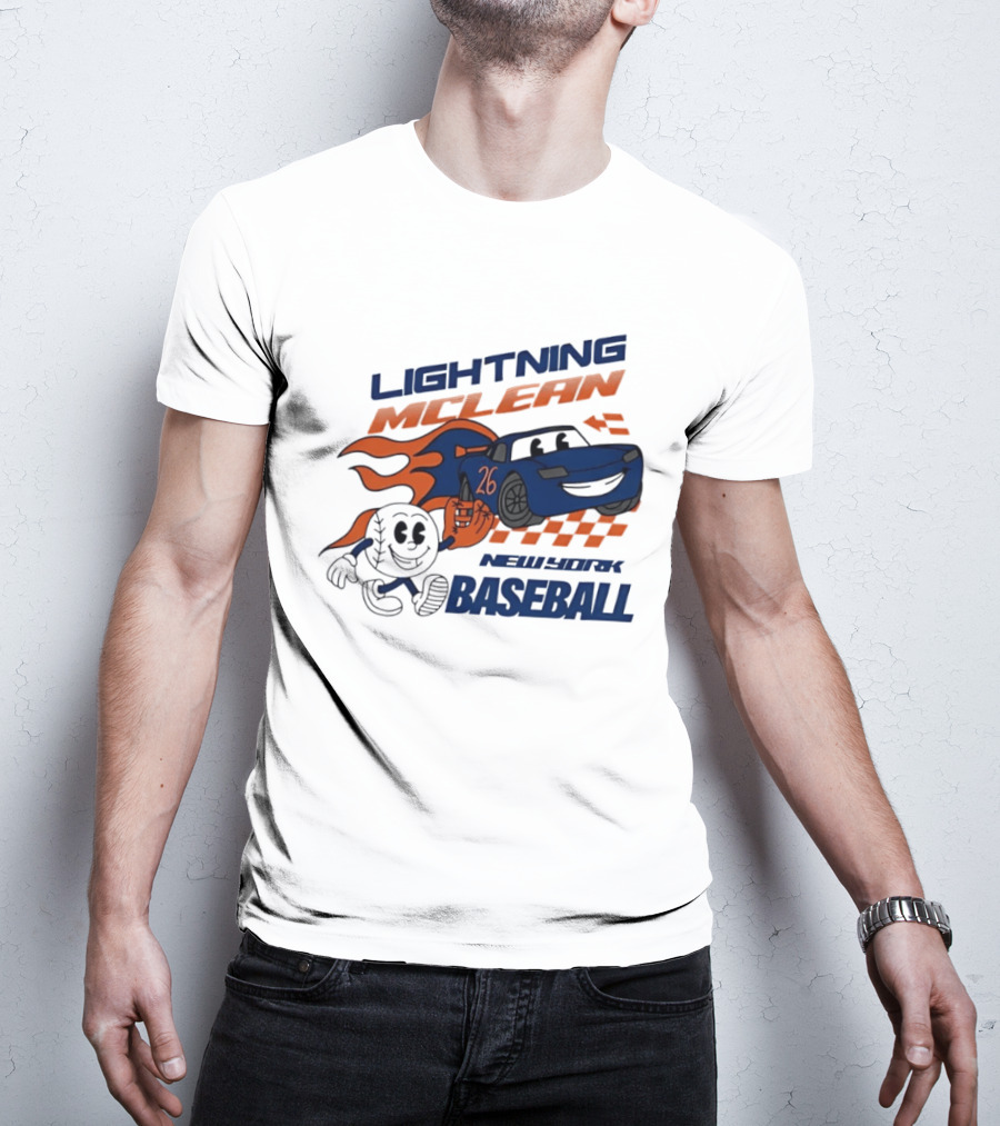 Lightning McLean 26 New York Baseball Players T-Shirt