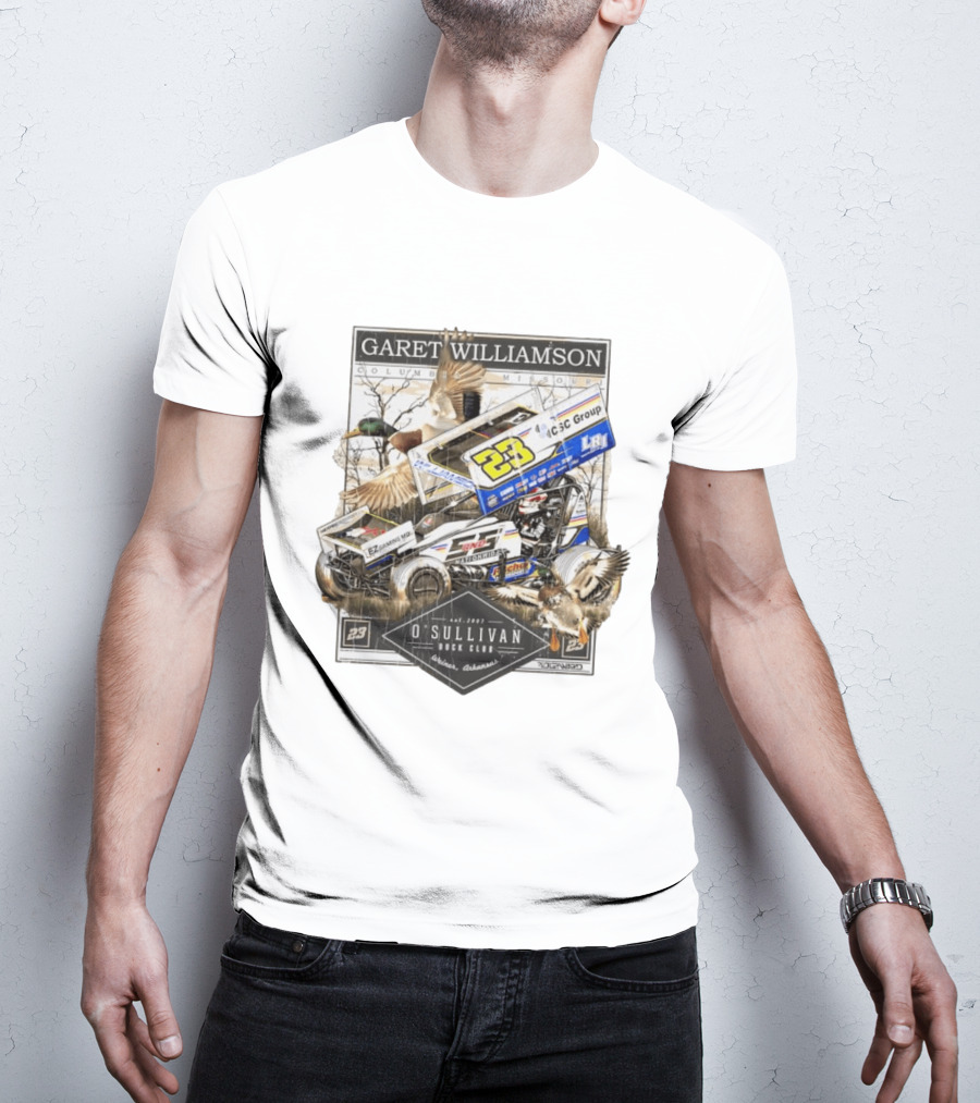 Garet Williamson Sprint Car Racing O'Sullivan Duck Club Arkansas Columbia Missouri 23 Racing T-Shirt