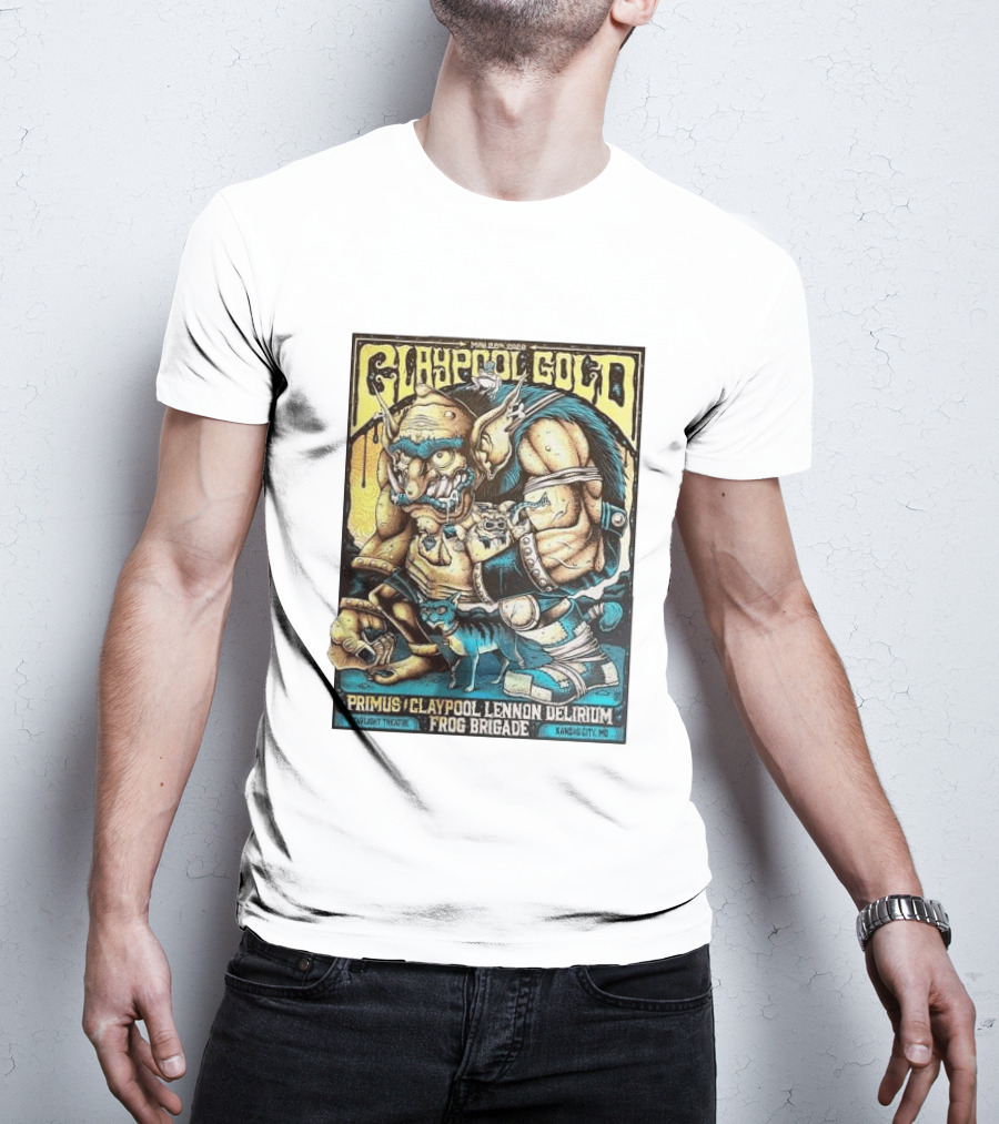 May 28 2026 Claypool Gold Primus Claypool Lennon Delirium Frog Brigade Starlight Theatre Kansas City MO T-Shirt