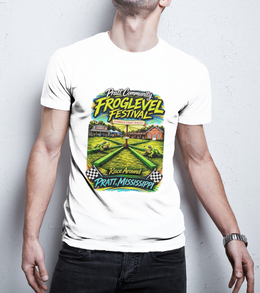 Pratt Community Froglevel Festival Famous Frog Races Race Around Pratt Mississippi T-Shirt