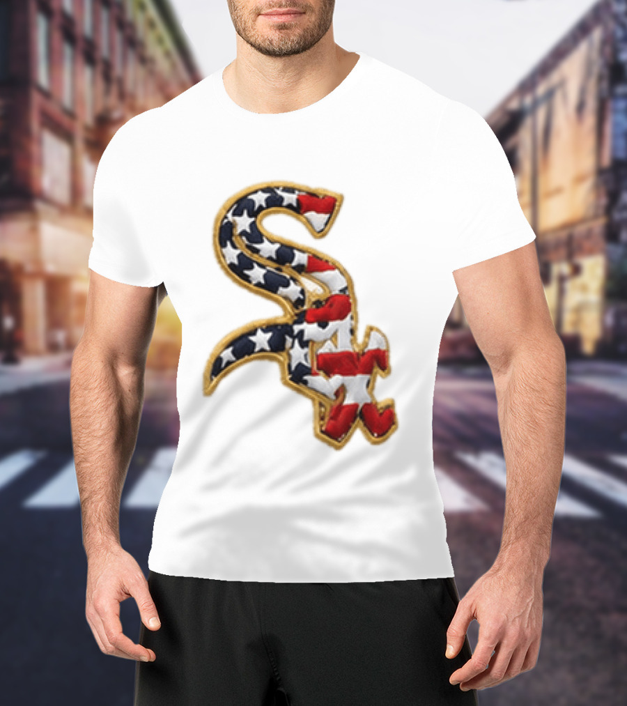 America 250th Anniversary White Sox Hat Patriotic Stars And Stripes T-Shirt
