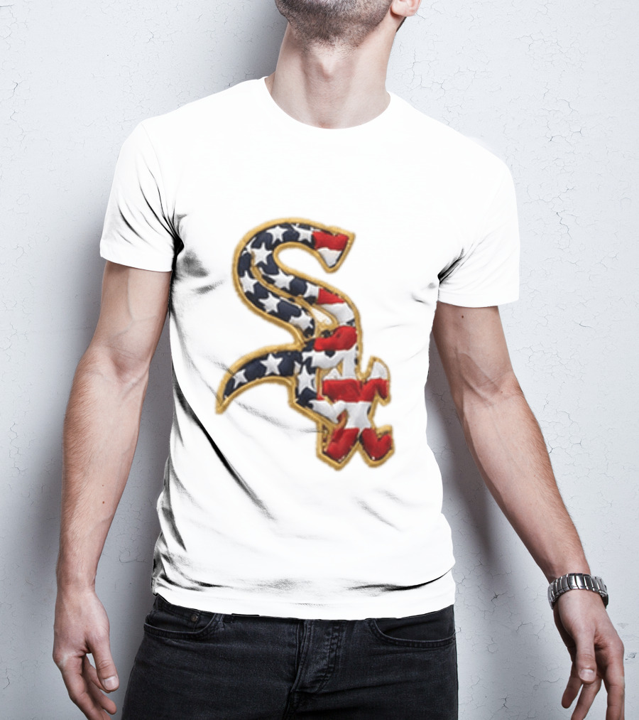 America 250th Anniversary White Sox Hat Patriotic Stars And Stripes T-Shirt