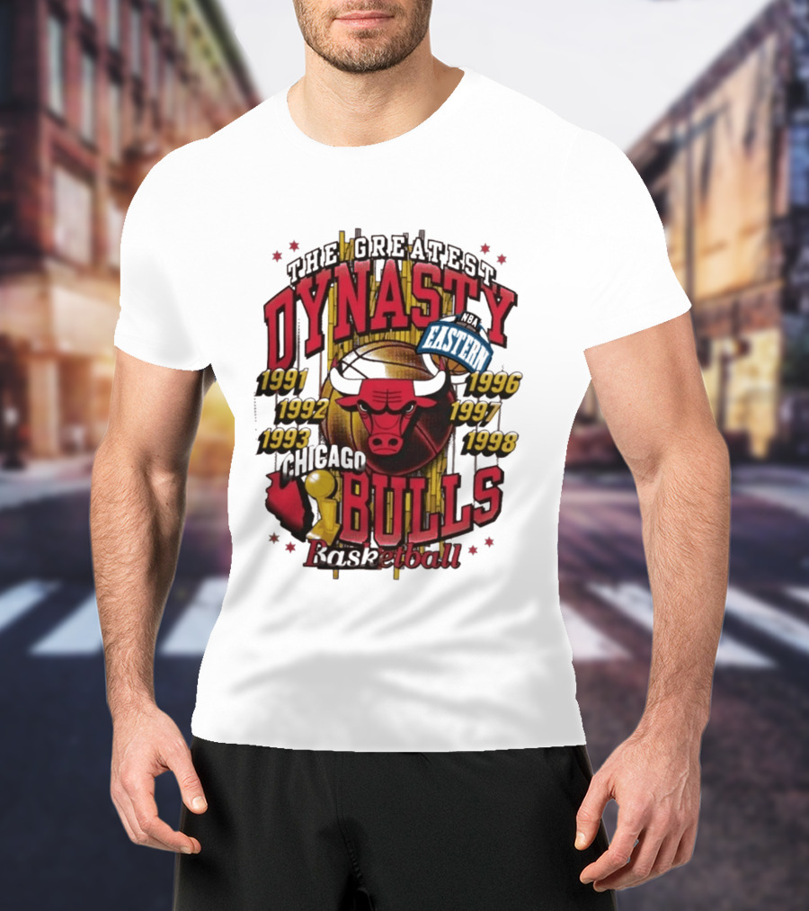 The Greatest Dynasty Chicago Bulls Basketball 1991 1998 NBA Eastern Champs T-Shirt