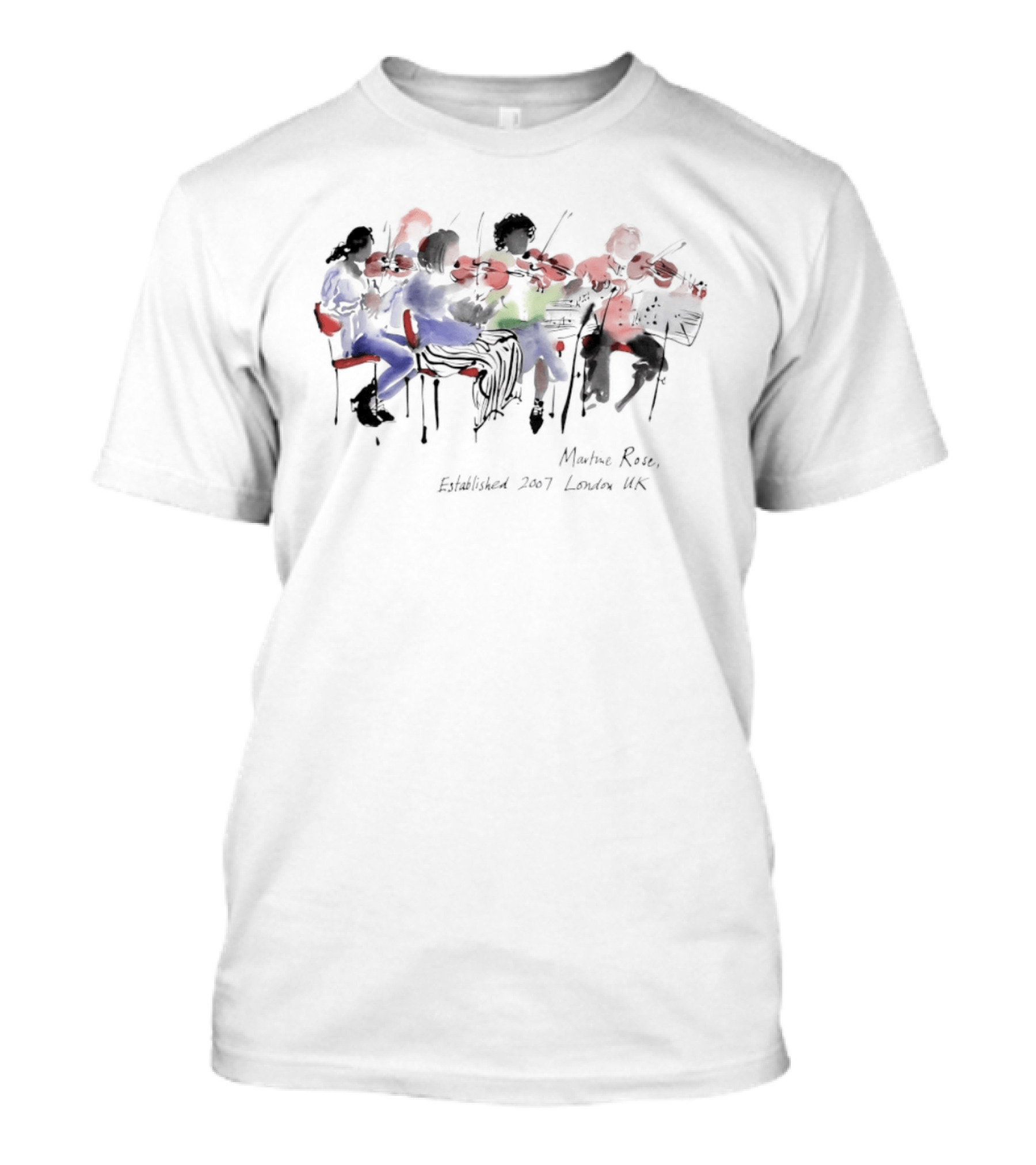 Martine Rose Established 2007 London UK Violin Orchestra Ensemble T-Shirt