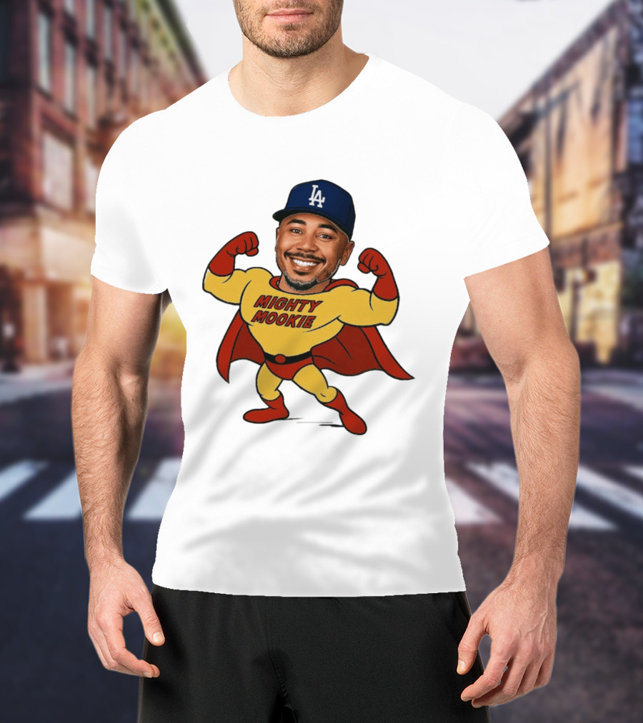 Mookie Betts Los Angeles Dodgers Mighty Mookie Superman T-Shirt
