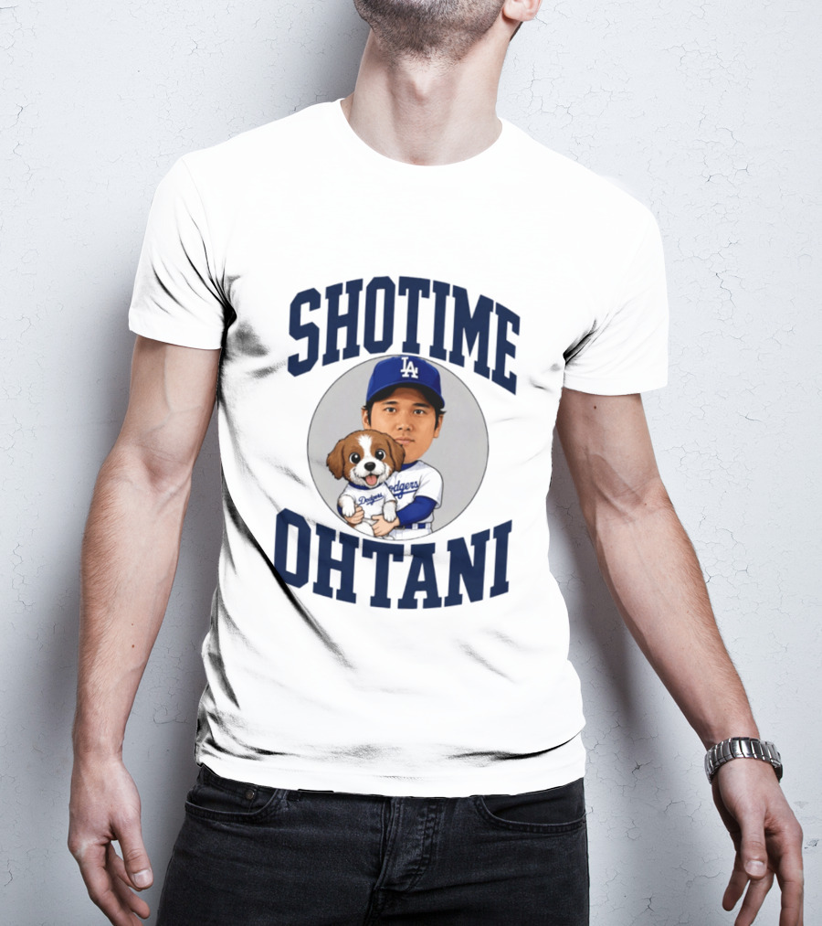 ShoTime Ohtani Los Angeles Dodgers Player With Dog T-Shirt