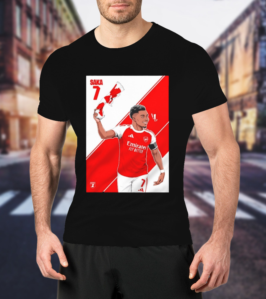 Arsenal F.C. Bukayo Saka 7 Starboy Emirates Fly Better T-Shirt
