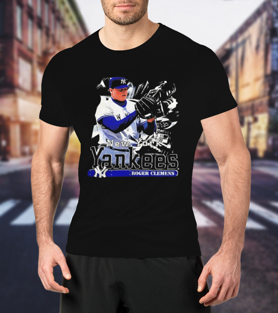 Yankees Roger Clemens Pitcher Artwork Classic Baseball T-Shirt
