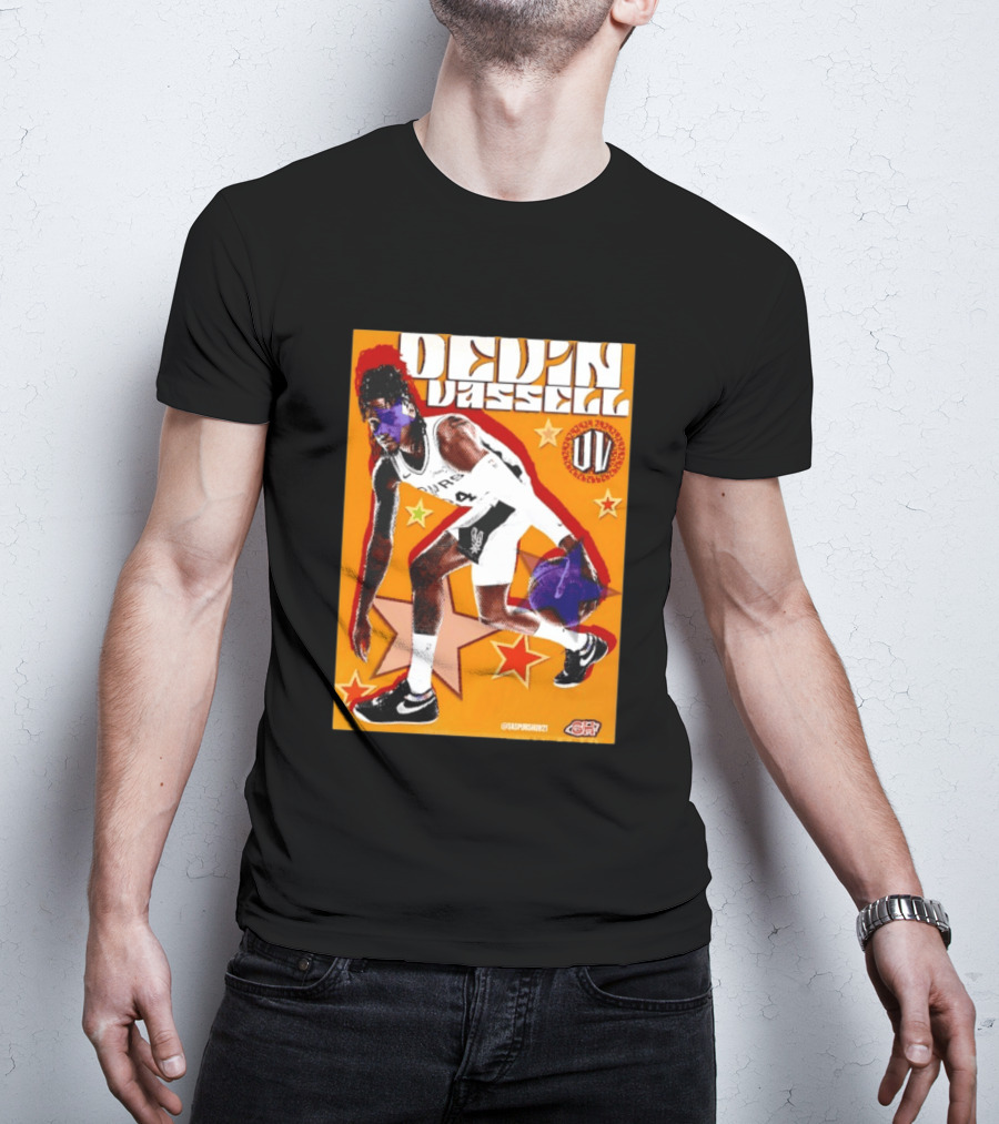 Devin Vassell San Antonio Spurs Basketball Star Orange T-Shirt