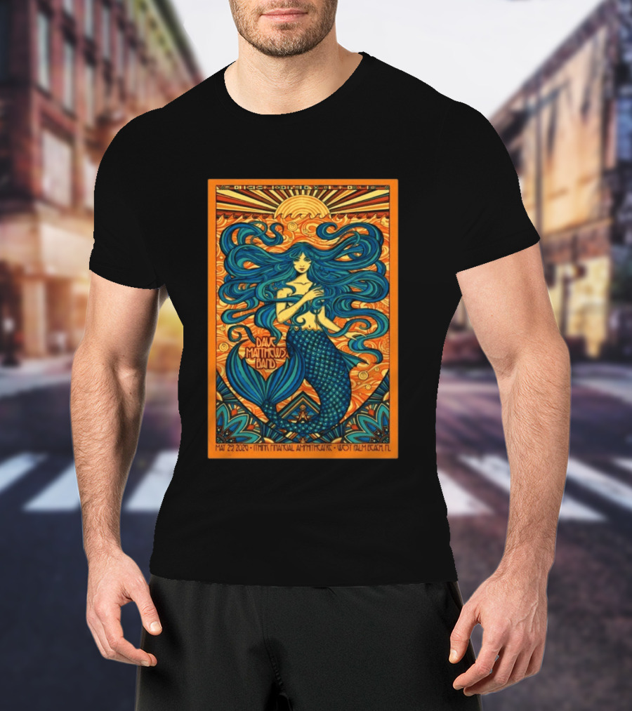 Dave Matthews Band May 29 2026 ITHINK Financial Amphitheatre West Palm Beach FL Mermaid T-Shirt