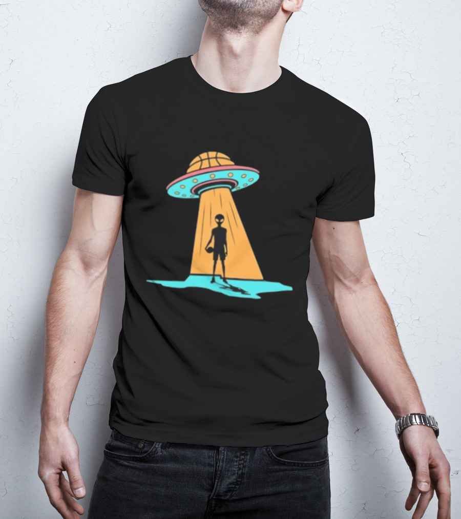 San Antonio Spurs Fiesta Alien Basketball UFO Landing T-Shirt