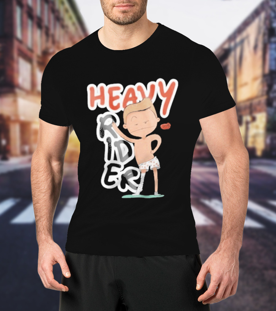 Srinivas Ganesh Heavy Rider Cartoon Character Comical Pose T-Shirt