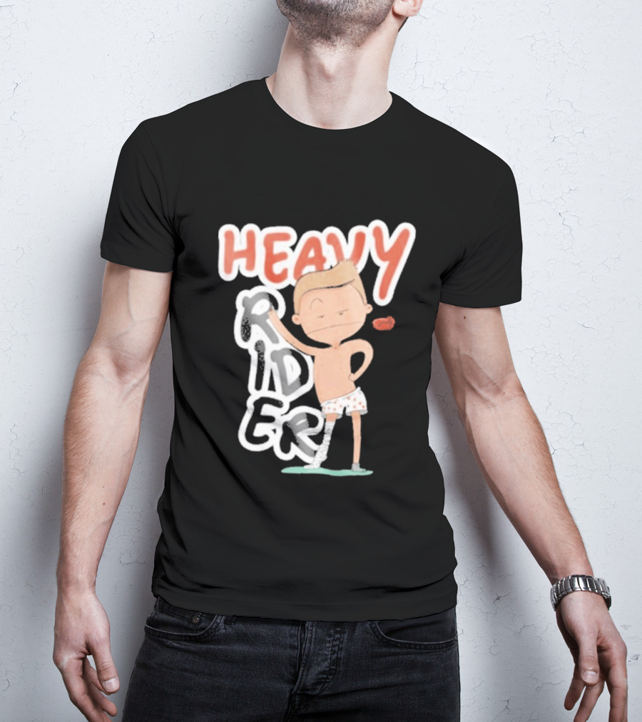 Srinivas Ganesh Heavy Rider Cartoon Character Comical Pose T-Shirt