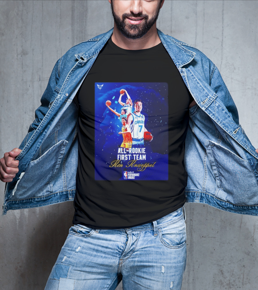 Kon Knueppel Charlotte Hornets All Rookie First Team NBA Performance Awards T-Shirt