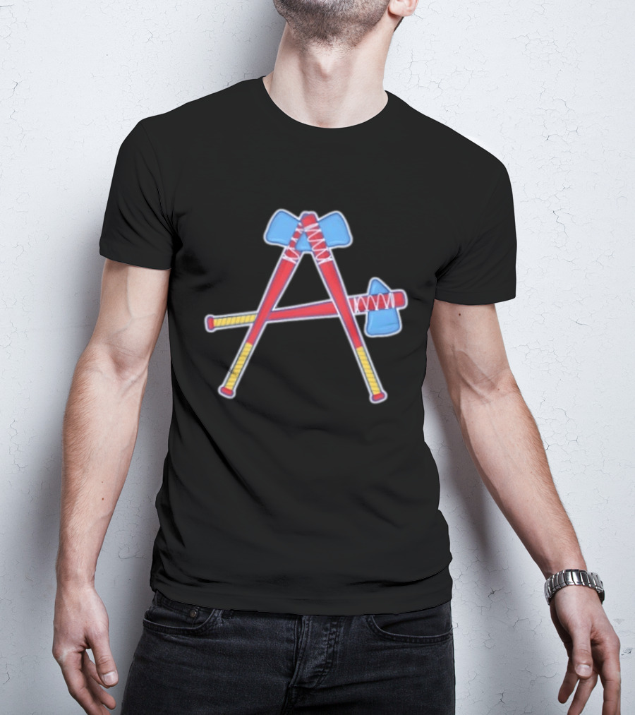 Atlanta Braves Tomahawk A Baseball T-Shirt